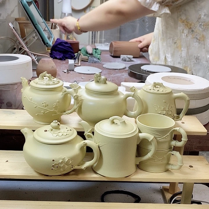 茶壶紫砂五个壶 两个杯