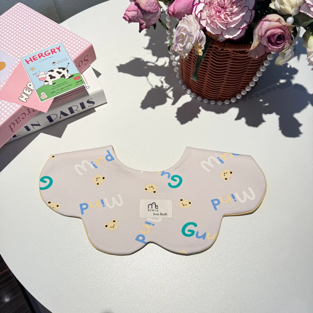 [117]高定高定婴儿口水巾花瓣围兜新生儿防吐奶柔软透气围嘴