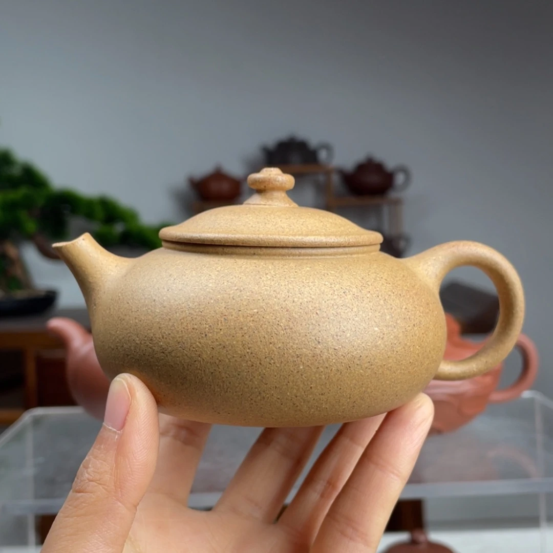 【闪购商品】紫砂茶壶飞*金黄段花块寒江容量170cc