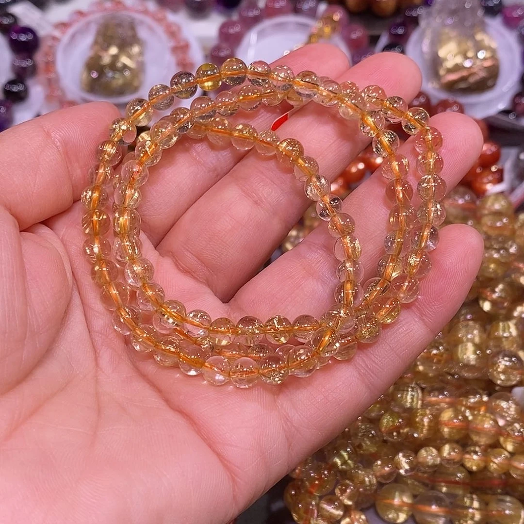 未镶嵌手链水晶金发晶6