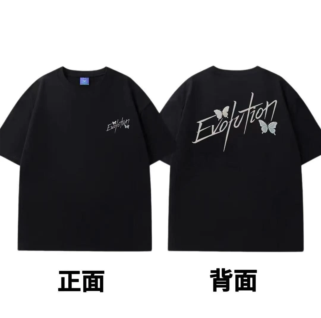 进化谢霆锋演唱会应援周边蝴蝶短袖T恤男女同款夏季圆领短袖纯棉