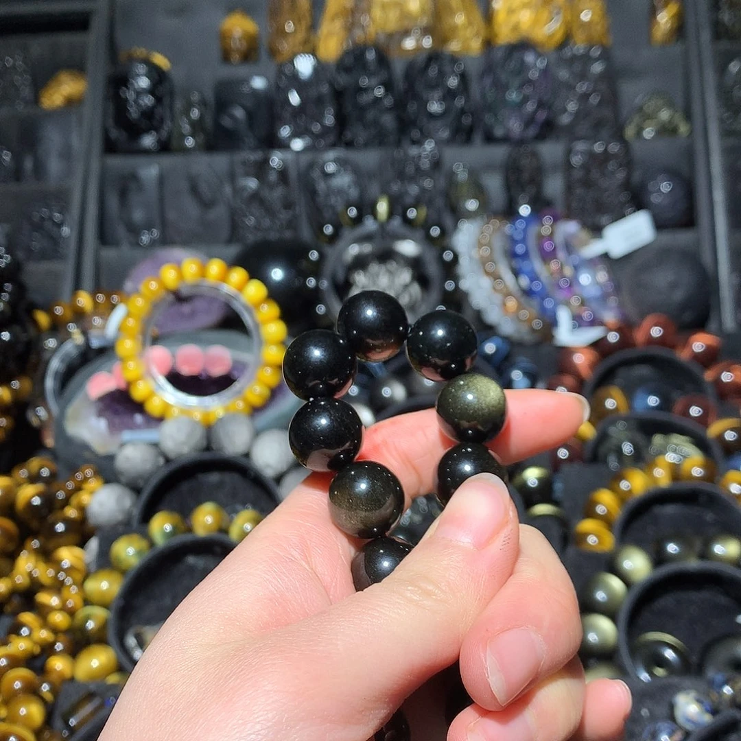 黑曜岩手链未镶嵌1****2