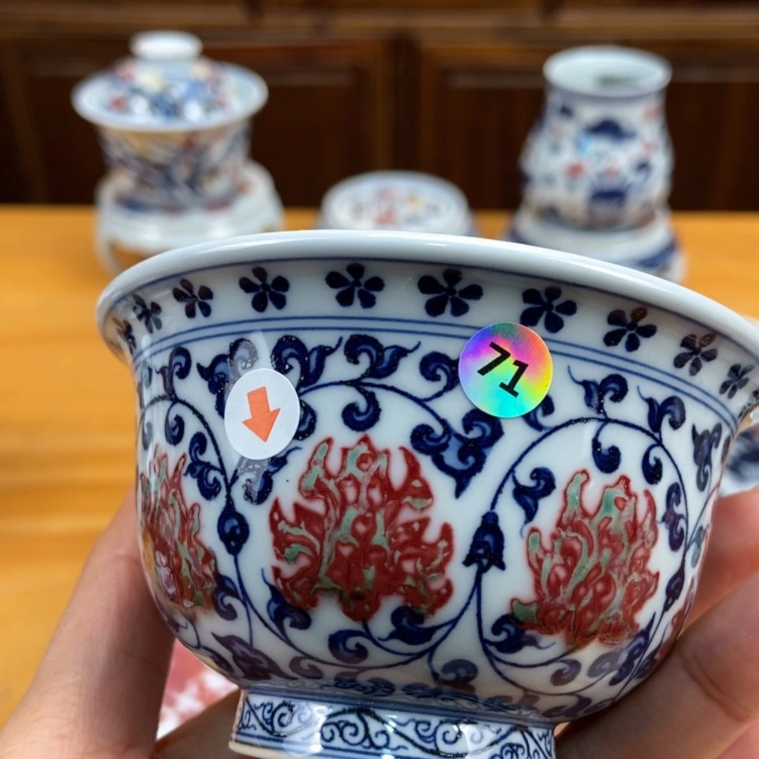 手绘现代茶具非古董乐*