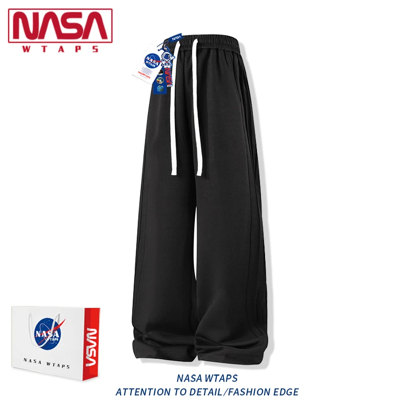 NASA WTAPS美式复古卫裤男款夏季新款宽松直筒阔腿休闲运动长裤子