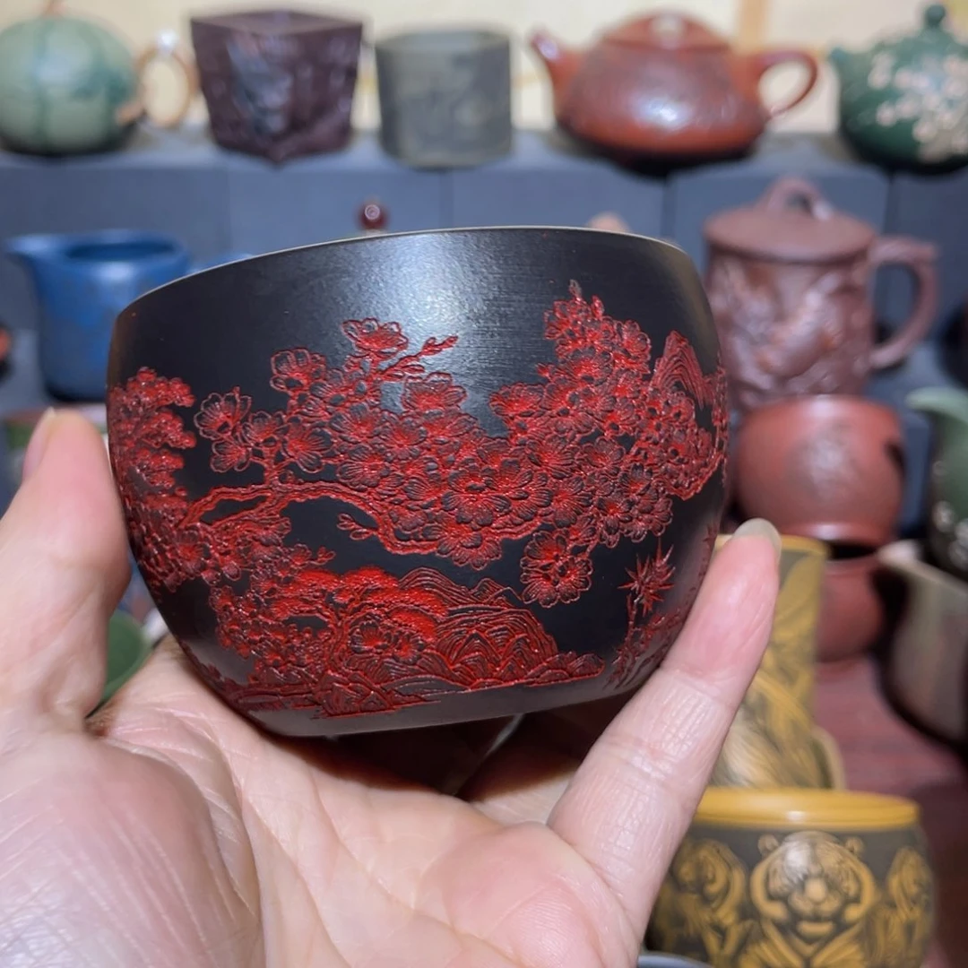 原矿紫砂手工主人杯