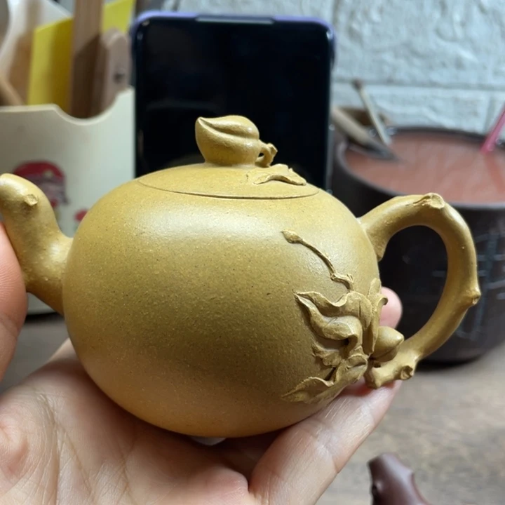 耳***々茶壶段泥微瑕小桃子120容量