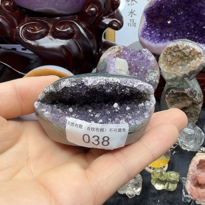 未镶嵌紫晶珠宝半成品