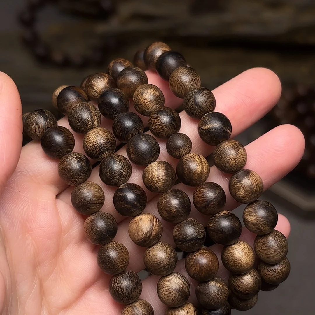 沉香手串越南芽庄白棋楠瘤疤帝王料0.8×108