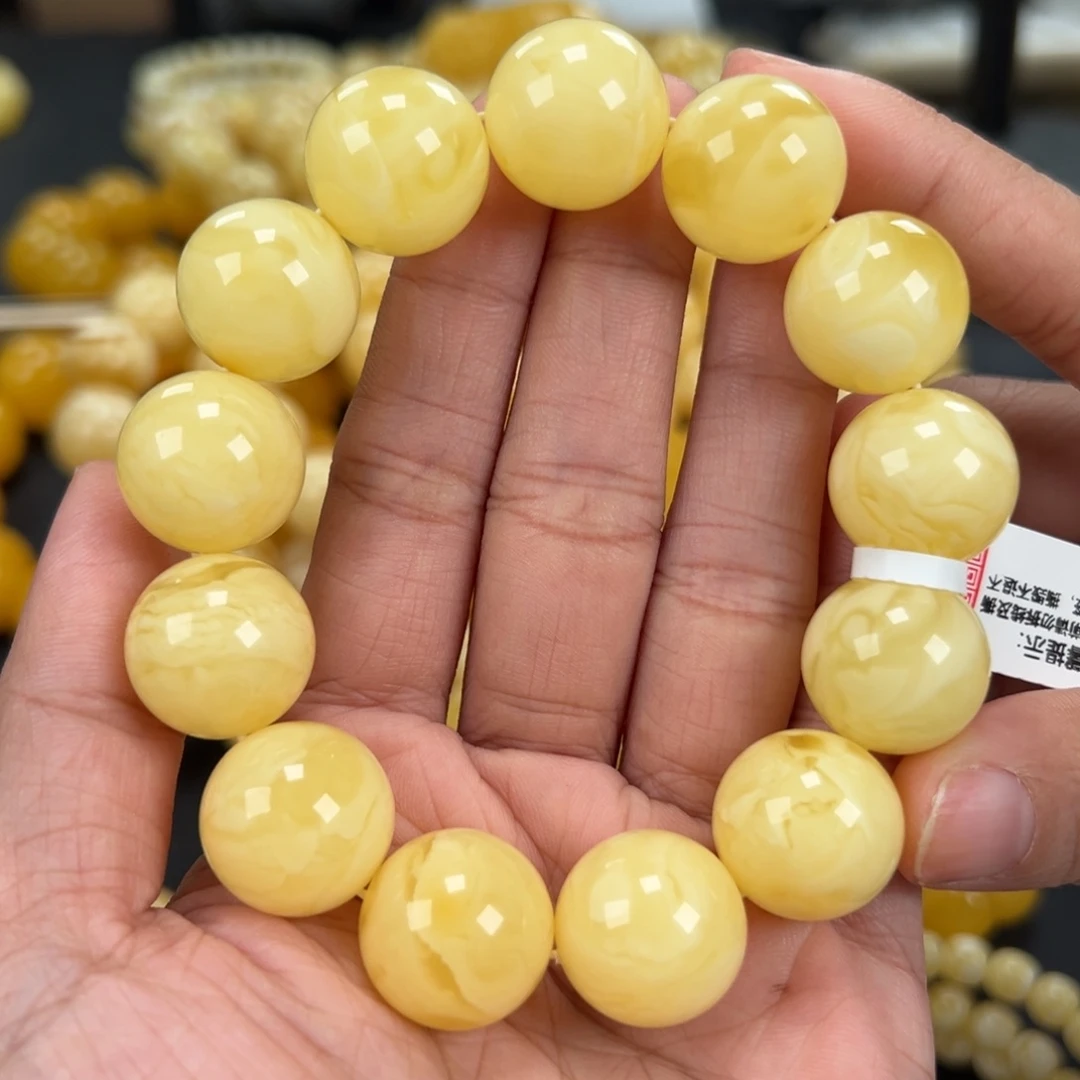 琥珀未镶嵌手链40.6克