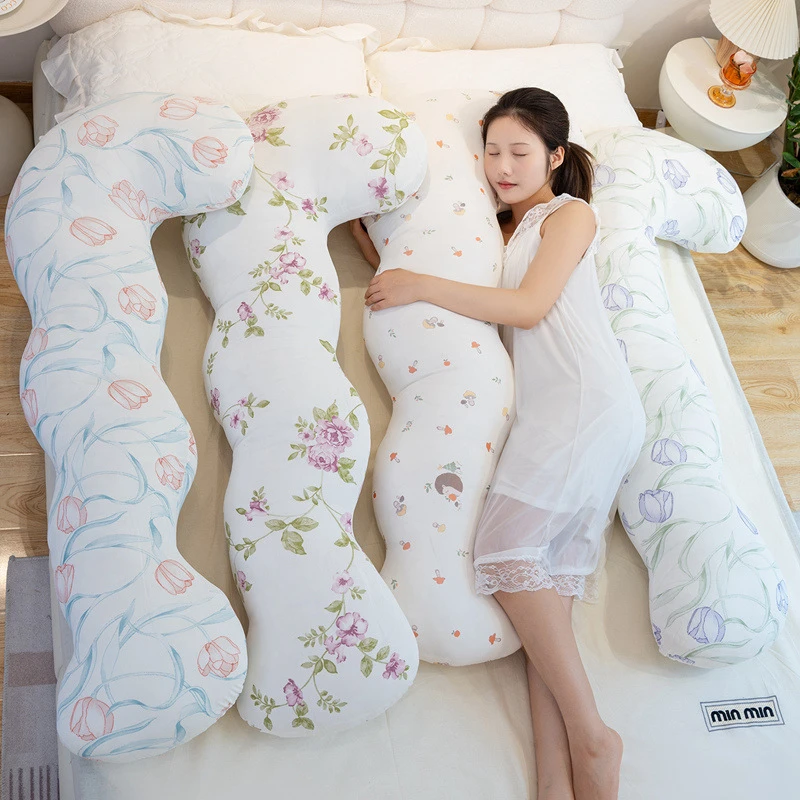冰丝立体印花长条抱枕女生睡觉专用床上大人夹腿侧睡神器儿童妇女