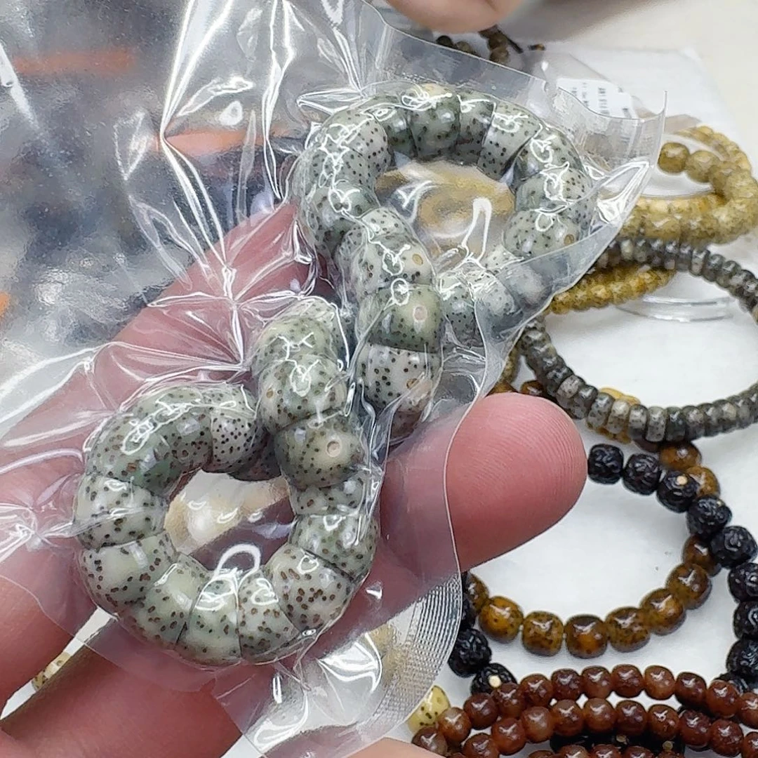手串星月菩提16卓越糯冰石玉大肠单圈星月菩提1.0