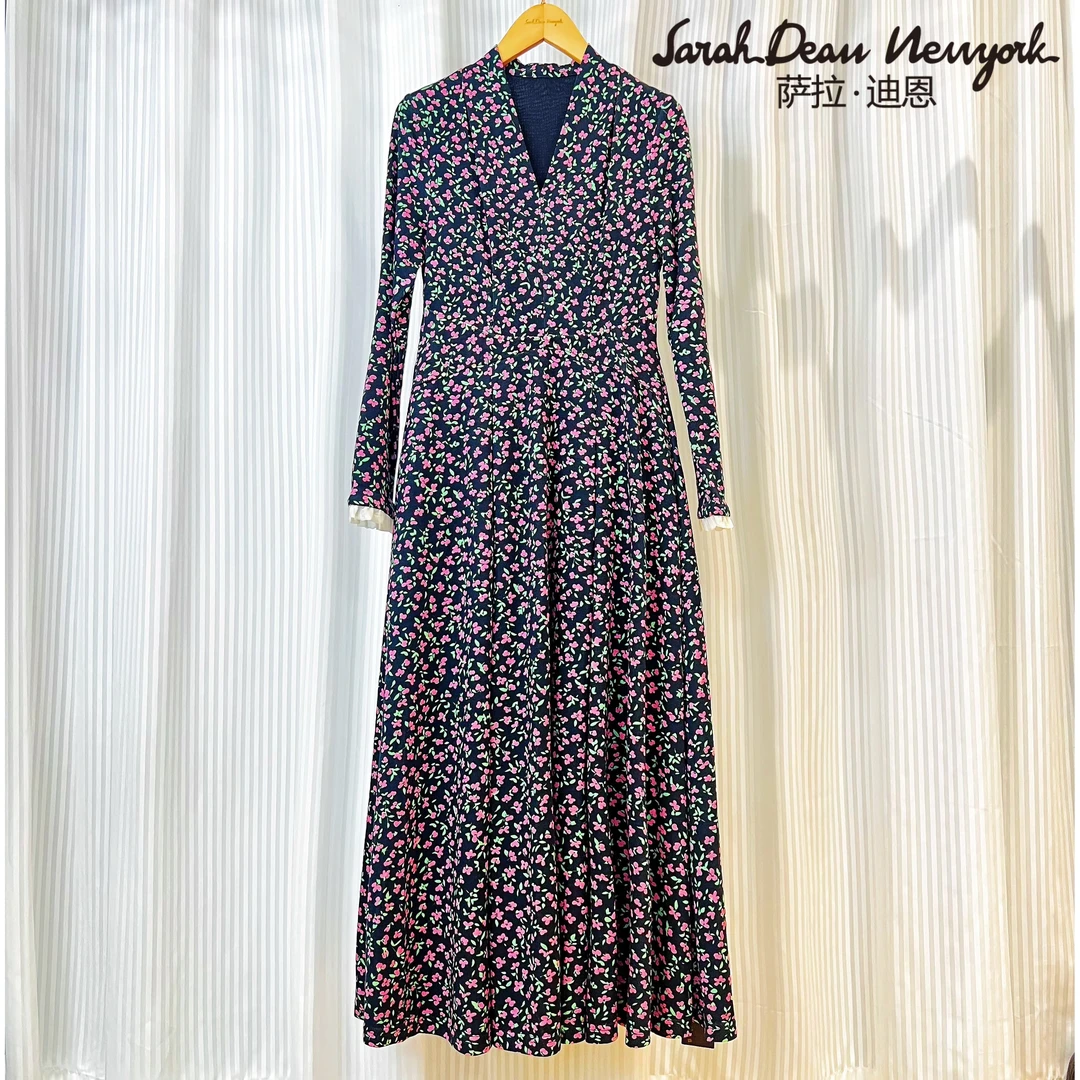 【萨拉迪恩】含羊毛优雅绝美独特洋气质感设计感连衣裙