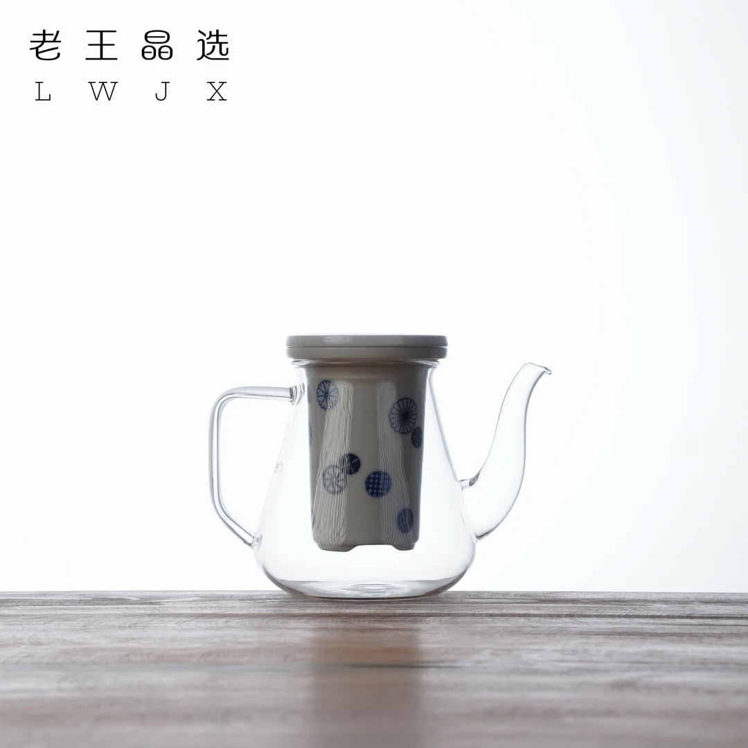 品牌正品 国风陶瓷茶漏高硼硅侧把煮茶壶