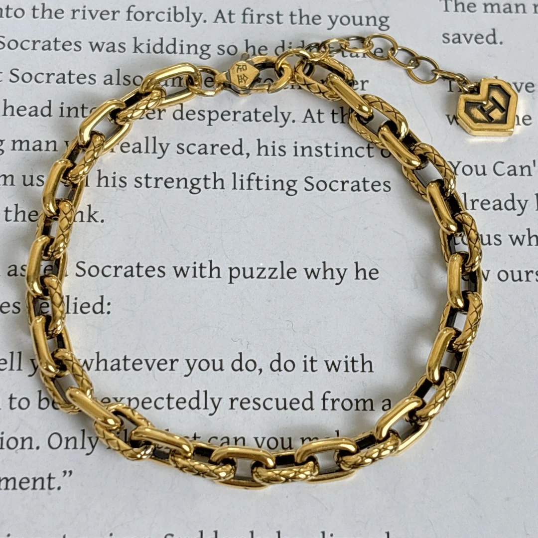 水贝千玺珠宝 卡链 足金999手链黄金复古电黑工艺5D精品黑金直播