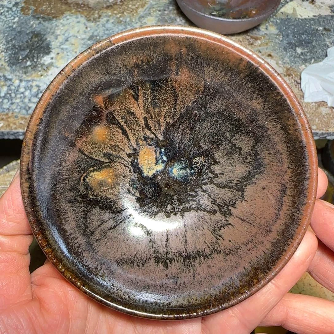 柴烧建盏茶盏茶杯477
