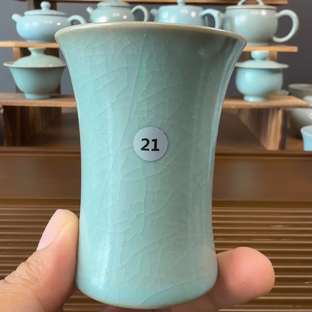 杯子微微瑕仿古束腰杯