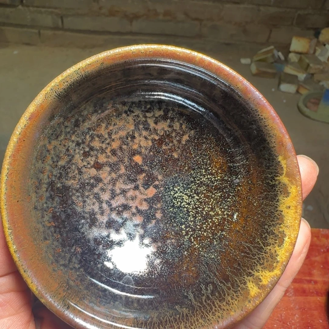 柴烧建盏茶盏茶杯533
