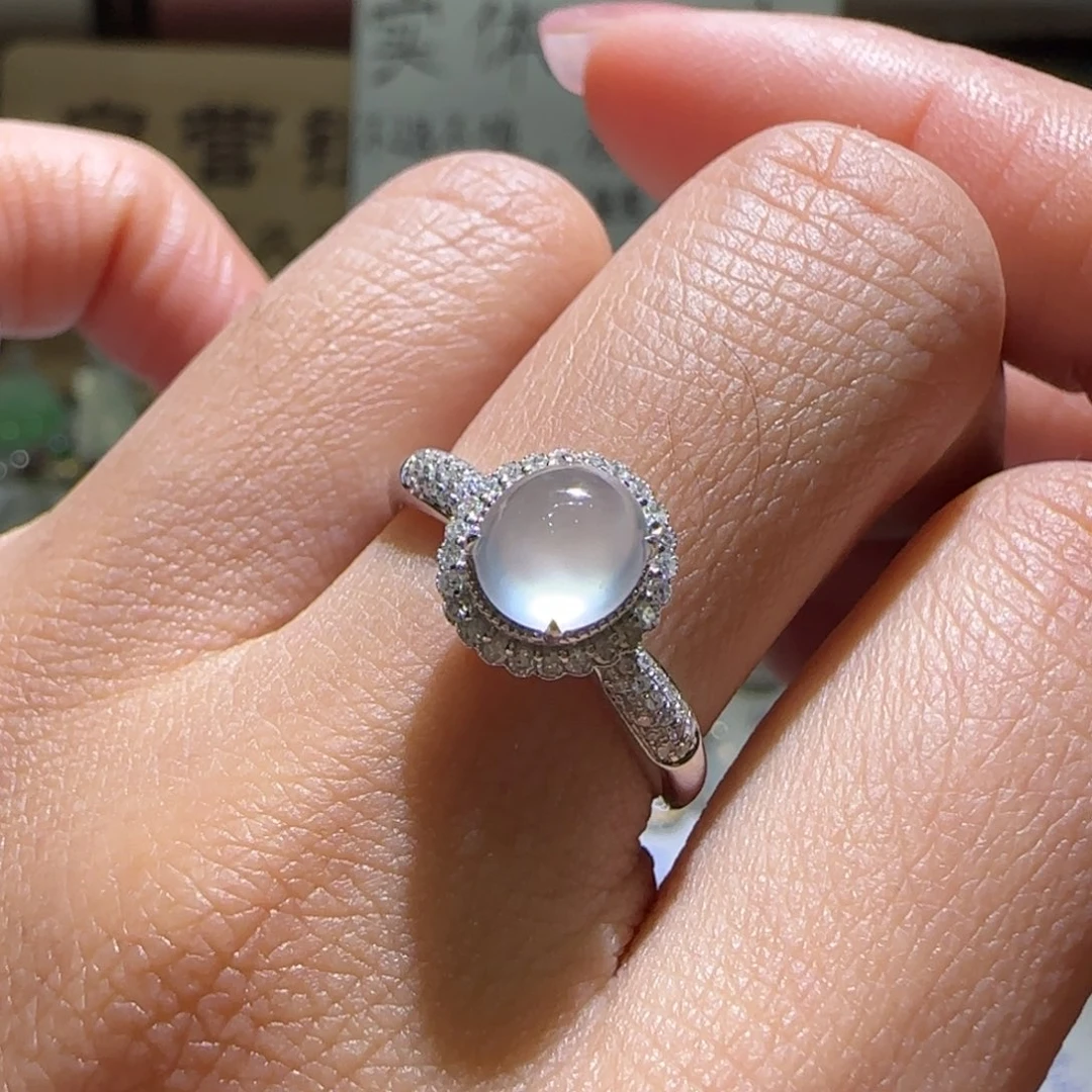 【闪购商品】翡翠戒指18K金镶嵌缅甸