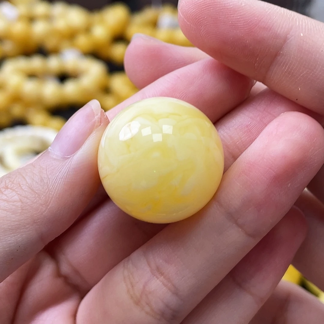 蜜蜡未镶嵌珠宝奇石瑕圆珠23.2mm