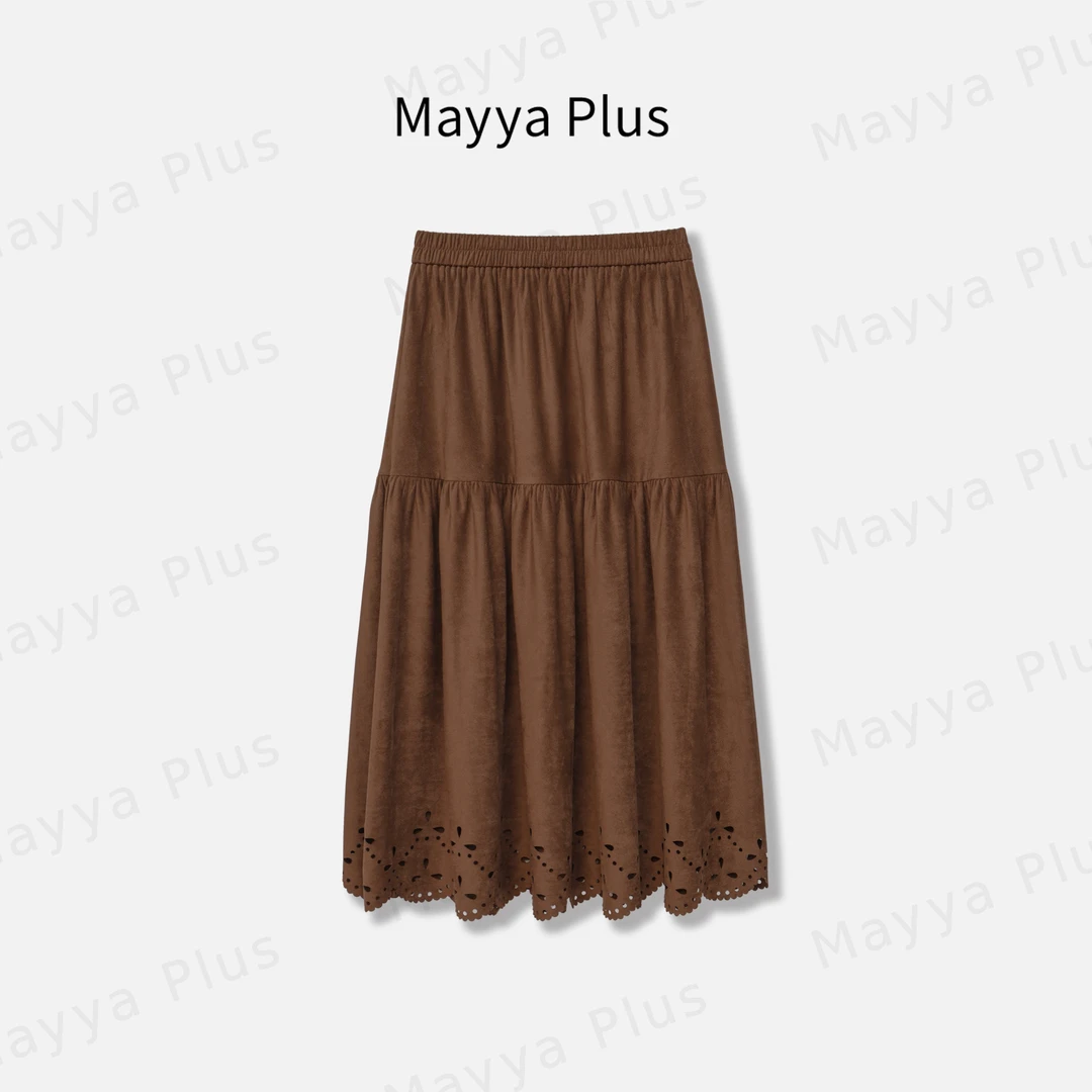 【秋冬半岛】Mayya Plus麦芽定制流光风高腰百搭半身裙子32536922