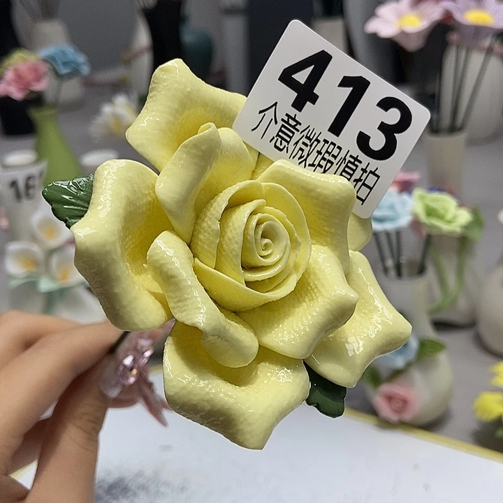 陶瓷纯手工捏花设计