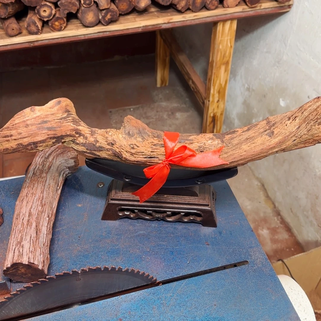 野***猪降真香手串黄金甲摆件