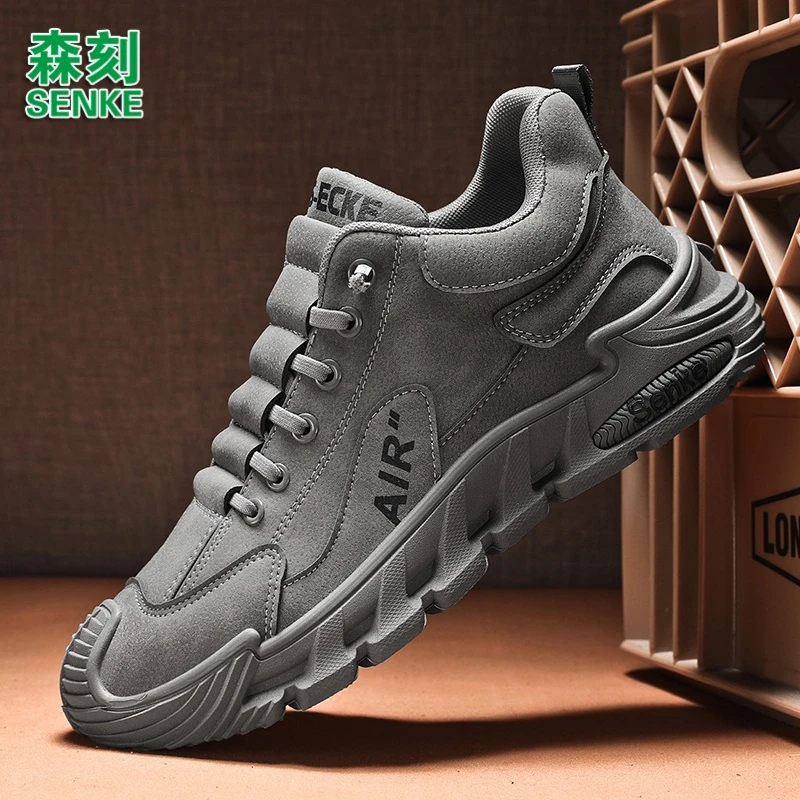 森刻男鞋2025秋季新款软底舒适耐磨百搭潮流男士运动休闲跑步鞋