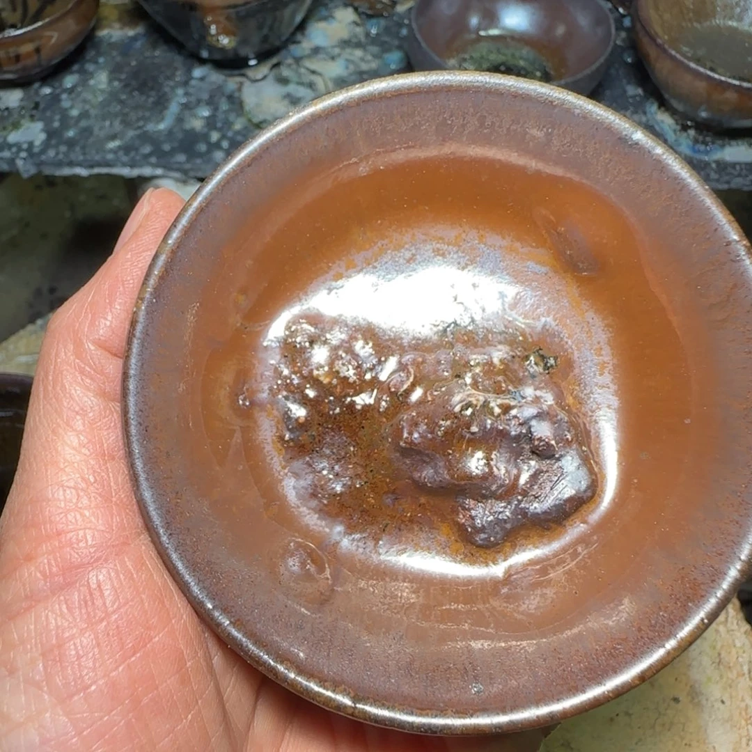 柴烧建盏茶盏茶杯556