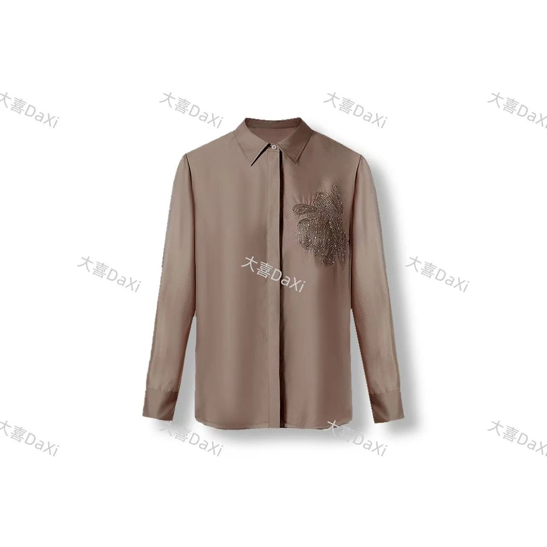大喜【朗】新款早秋绣花摩登通勤休闲衬衫【LSJK04WBL665】