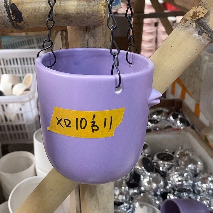 陶摆件陶盆有孔 瑕疵针孔漏釉介意勿拍外口 10外高11