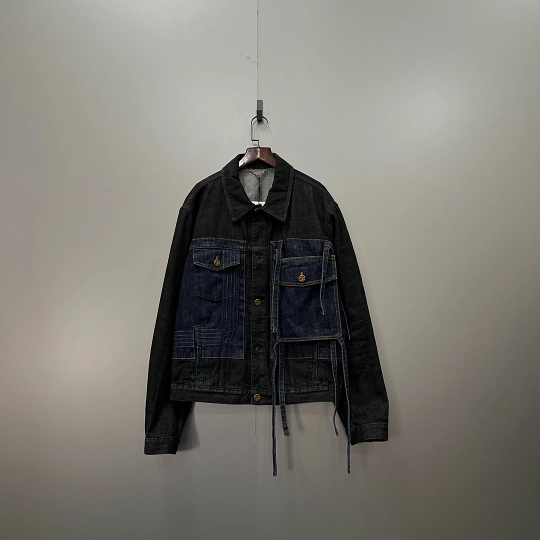 95新 LouisVuitton/路易威登 楠 牛仔口袋系绳夹克50码/500480