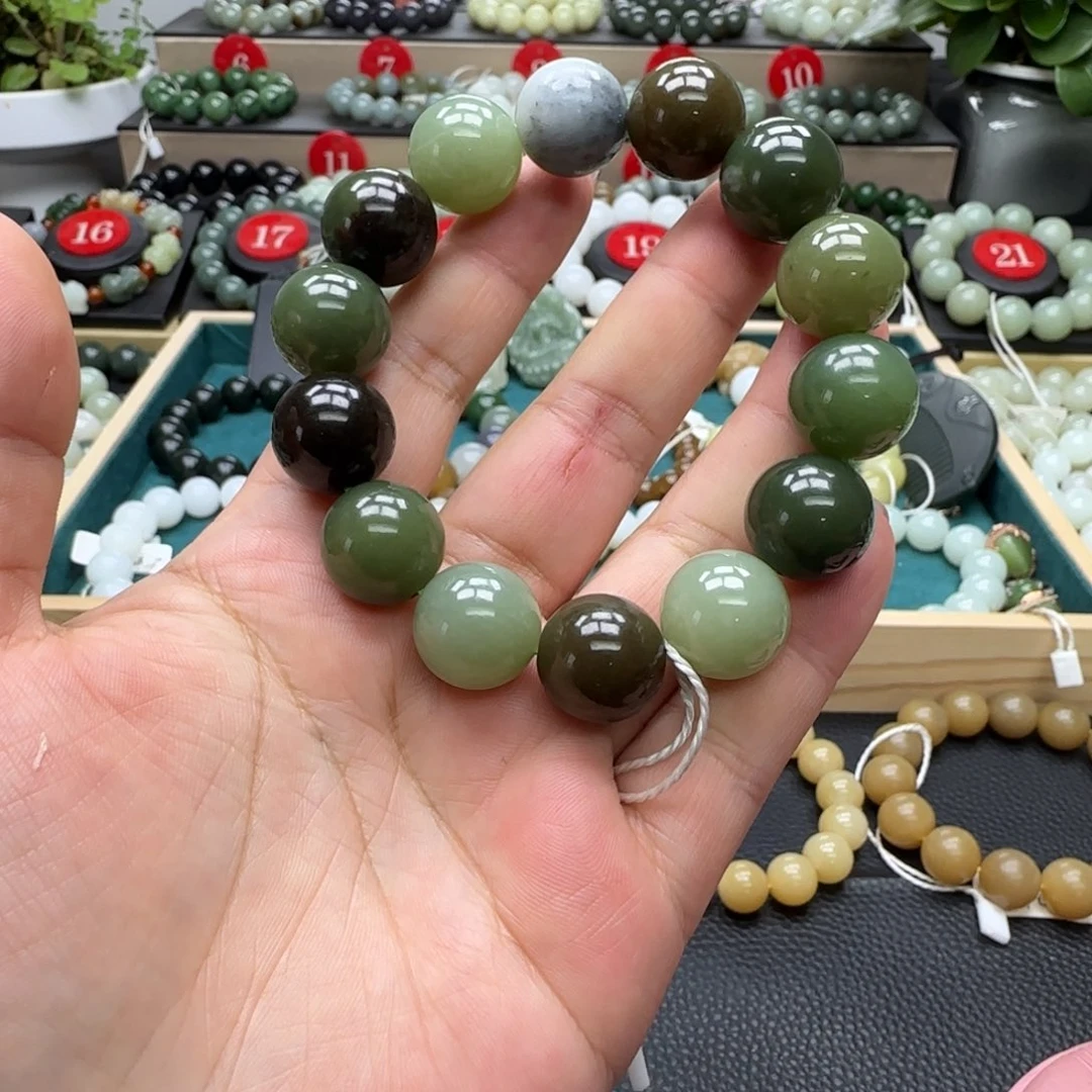 和田玉未镶嵌手链16