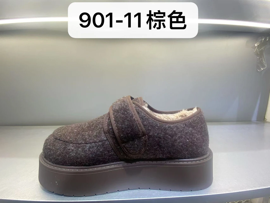 厚底加绒豆豆勃肯鞋新款秋冬季女鞋棉鞋  901-11