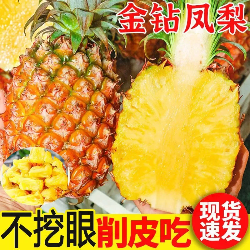 金钻凤梨大果无眼甜凤梨菠萝当季新鲜时令水果