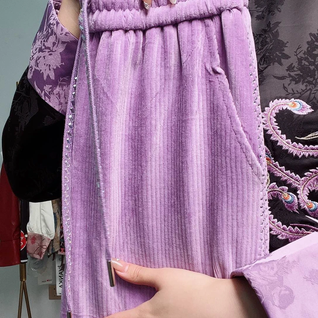 紫色阔腿裤小码湘子