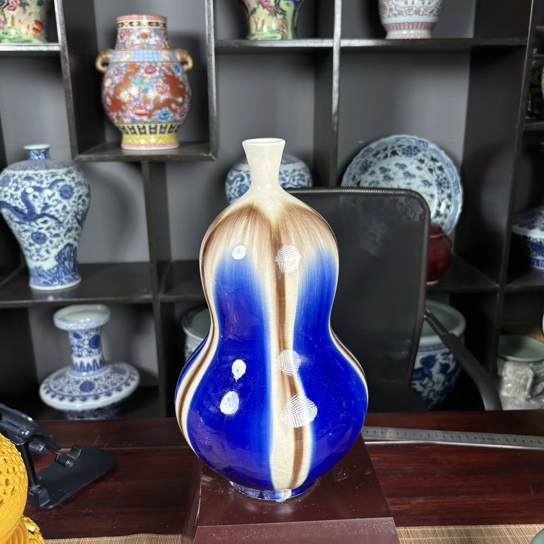 景德镇陶瓷花瓶窑变颜色釉摆件手工
