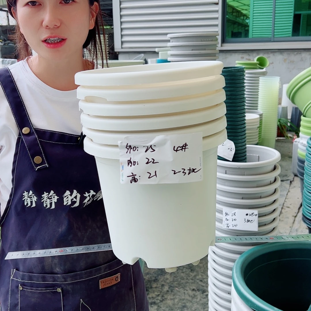 瑕疵四季盆4#白色10个无托