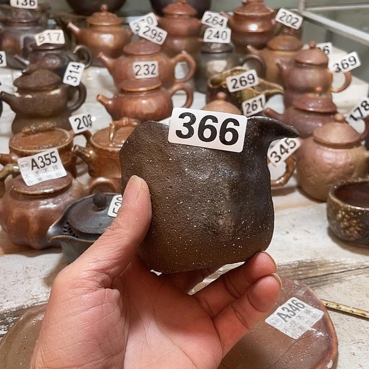 纯手工捏制柴烧茶具