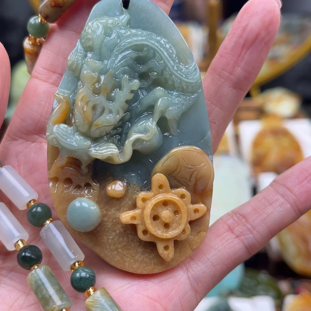 岫玉未镶嵌挂件挂件