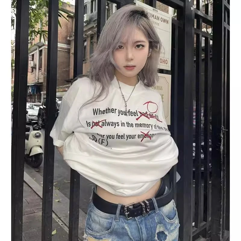 大码300斤纯棉短袖男女夏季宽松显瘦重磅情侣美式T恤时尚休闲印花