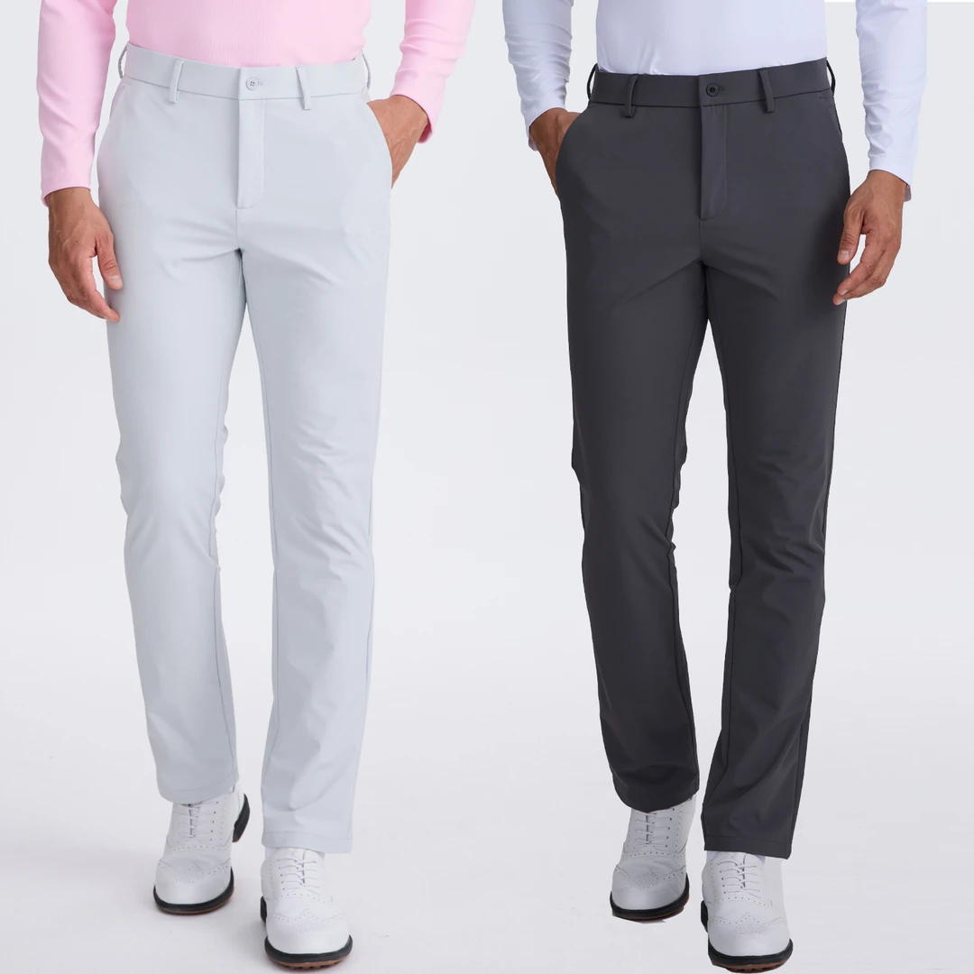 秋冬新款高尔夫男长裤中厚保暖修身直筒裤高尔夫裤子男弹力运动裤