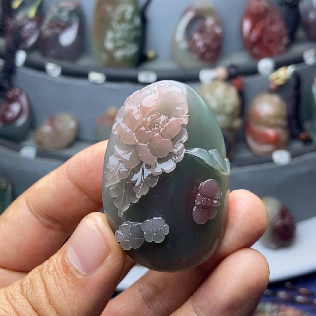 流***云玛瑙/玉髓未镶嵌颈饰