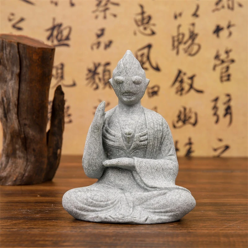 悟空唐僧石像鱼缸景观家居办公桌面造景装饰创意奥特曼雕像摆件