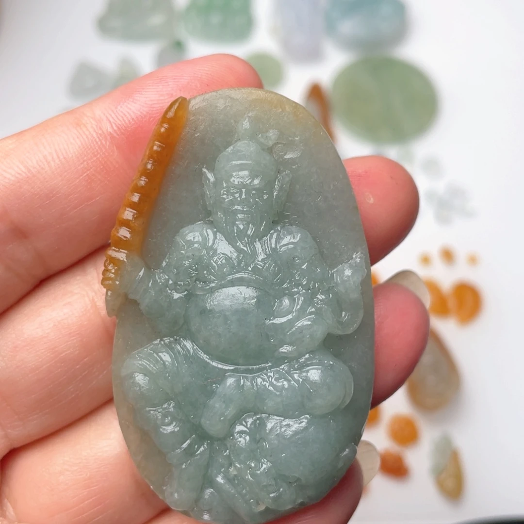 定制翡翠未镶嵌赵公明