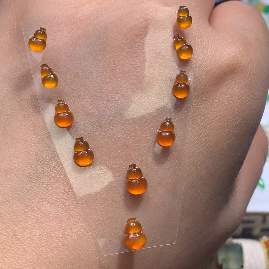 定制翡翠未镶嵌 葫芦一套2