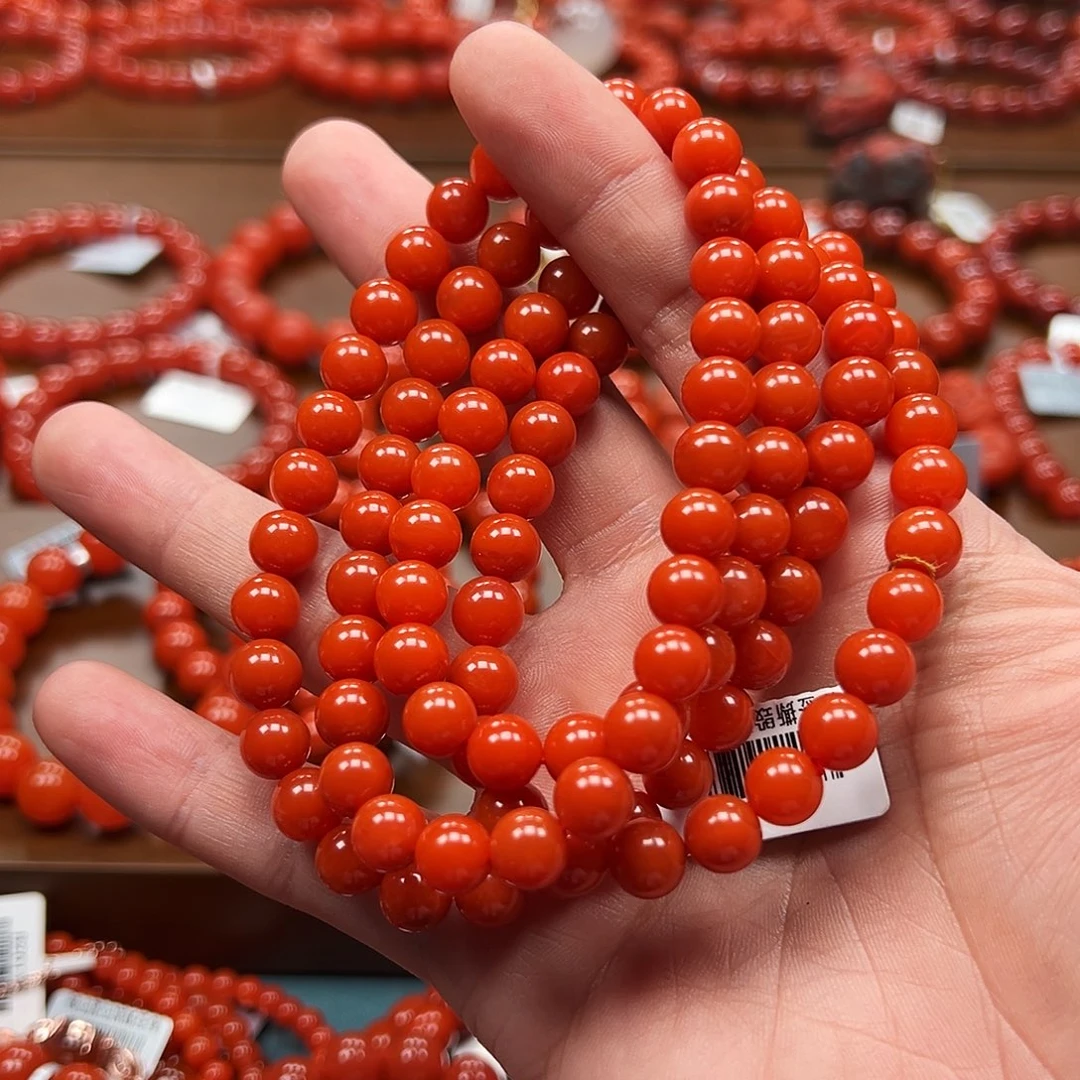 神***行南红玛瑙未镶嵌手串