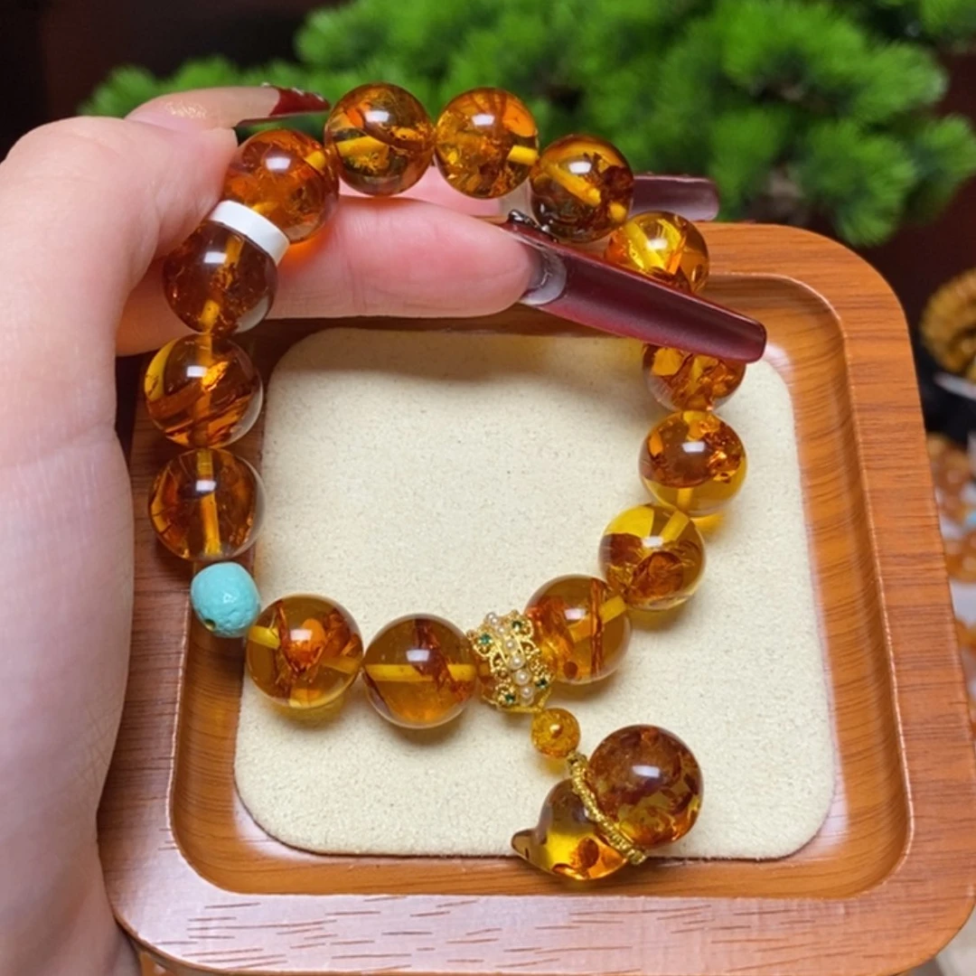 【闪购商品】手链琥珀（花珀）未镶嵌手串