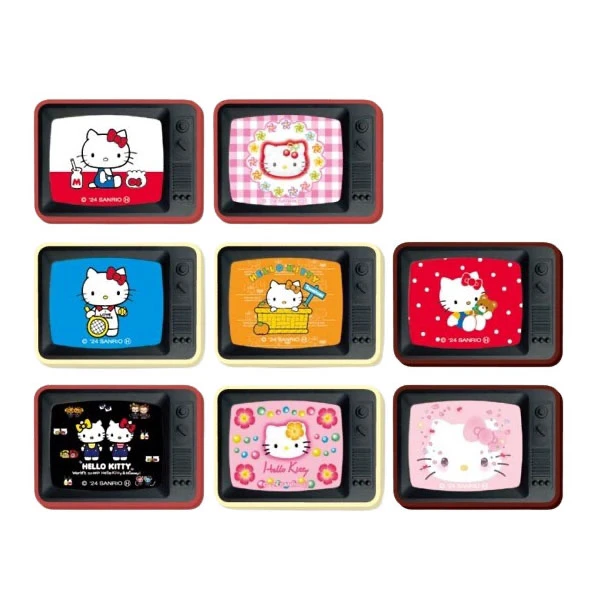 Sanrio 三丽鸥kitty复古电视机磁吸冰箱贴（盲盒代拆）