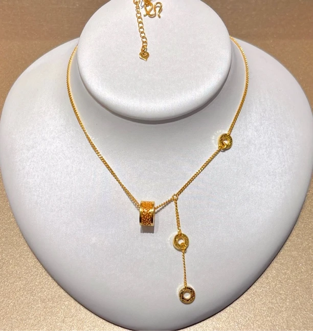 2足金5G圈圈套链10.15g