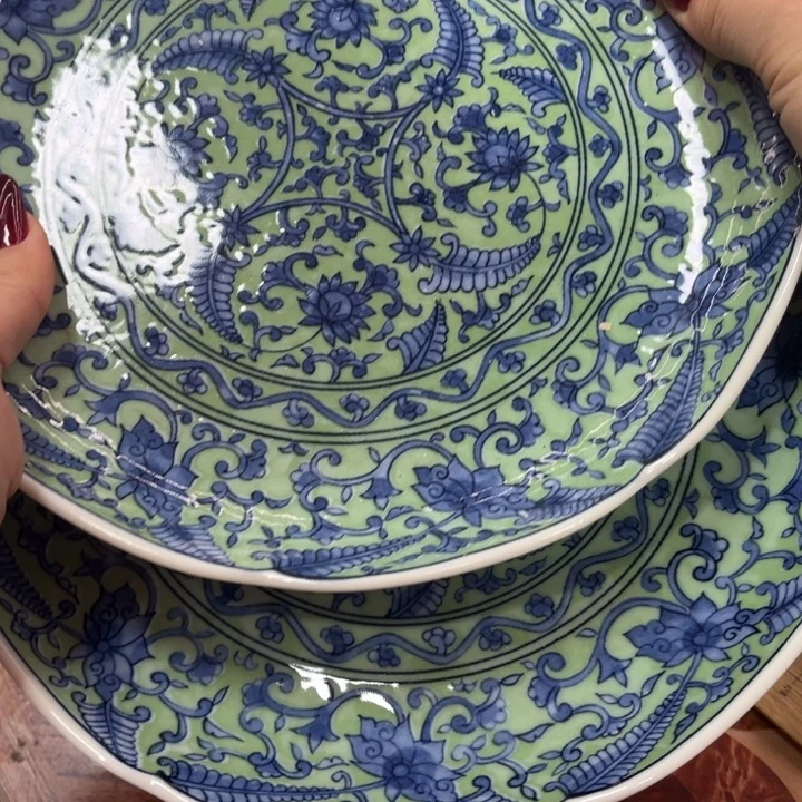 流***连瓷片龙峰——盘—22-厘米—-2